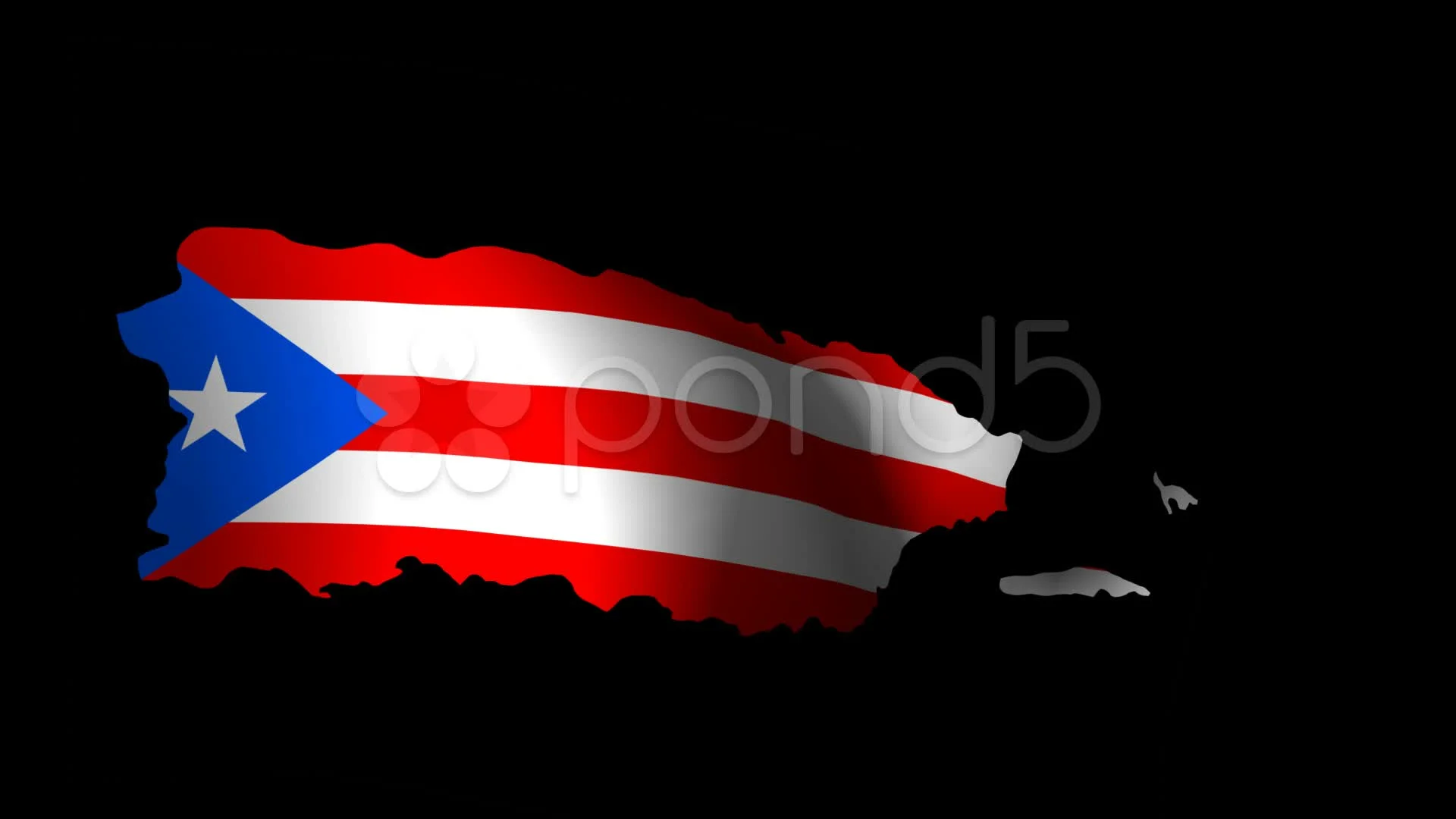 Fluttering Puerto Rico Map Flag Animatio Stock Video Pond5