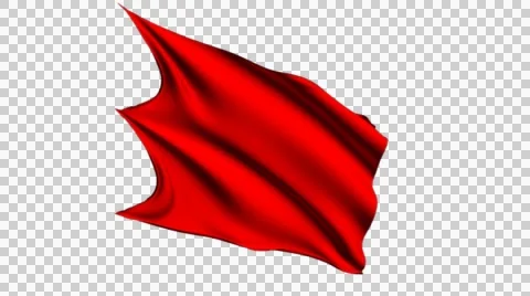 Fluttering red flag Stock Footage 49066301