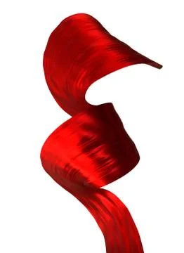 Fluttering red silk Stock Illustration