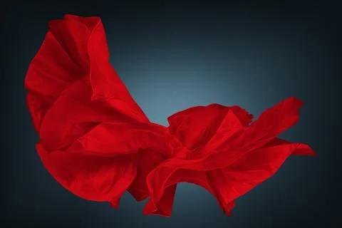Fluttering silk textile Stock Photos
