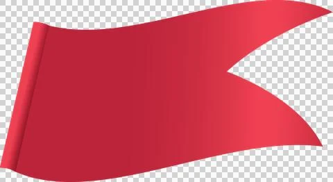 Fluttering two-pointed end flags Stock Illustration