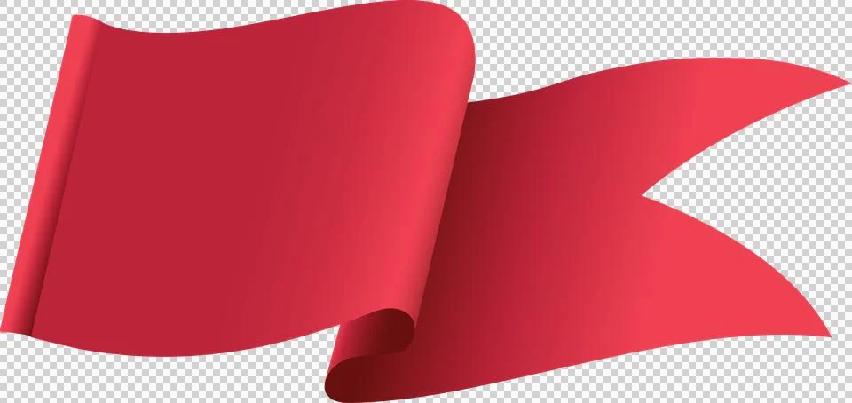 Fluttering two-pointed end flags Stock Illustration