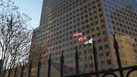 Fluttering USA Flags-32 Video stock 105044343