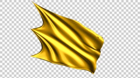 Fluttering yellow flag Stock Footage 49066843