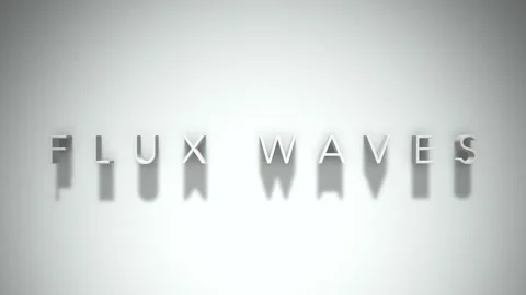 Flux waves 3D title animation with shadows on a white background Stock Footage 297111654