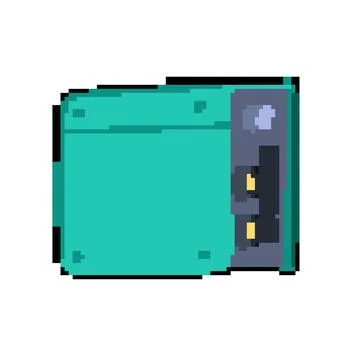 Flux welding machine pixel art vector illustration Stock Illustration