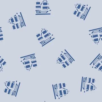 Fluyt ancient ship glyph vector seamless pattern Stock Illustration