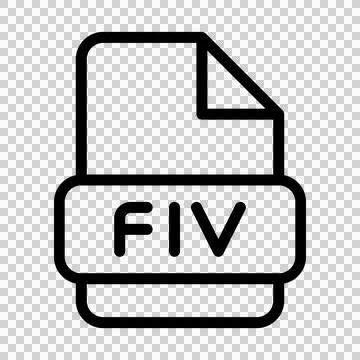 Flv File Icon. Type Files Sign outline symbol Design, Icons Format Type Data.  Illustrazione stock