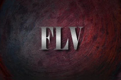 Flv text on background Stock Illustration