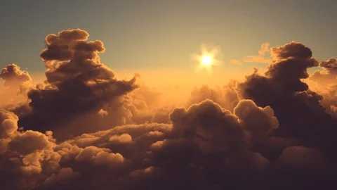 Fly above the clouds Stock Footage 126774485