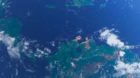 Fly Above the Latin America From Space. South America and Planet Earth From Stock Footage 329055215
