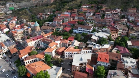 Fly above the old city Stock Footage 231034798