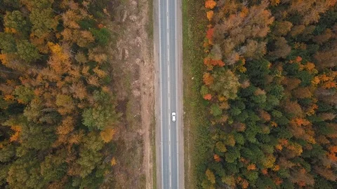 Fly above road. Drone view Stock Footage 105275164
