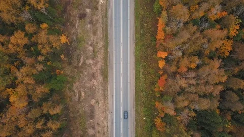 Fly above road. Drone view Stock Footage 105275220