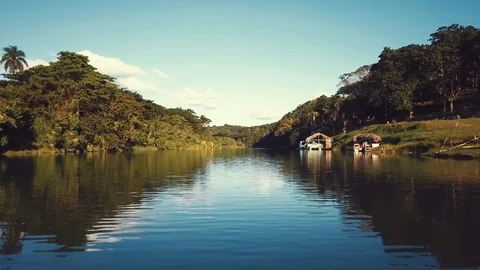 Fly above the water Stock Footage 100756007