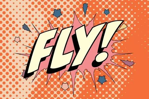 Fly Abstract cartoon frame vector background. illustration bubble Stock Illustration