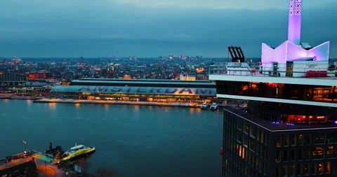 Fly by - ADAM tower 4K Stock Footage 327138823