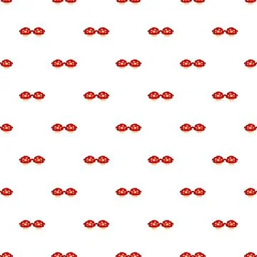 Fly agaric mushroom sunglasses repeating pattern Stock Illustration
