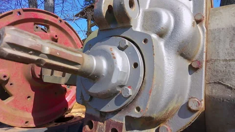 Fly In And Around To A Differential And Axle Set On Tires Stock Footage 304069323