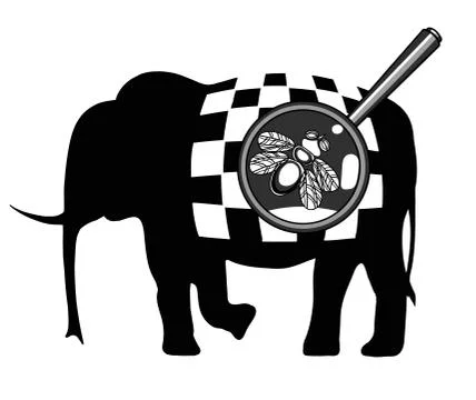 Fly and Elephant Stock Illustration