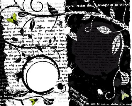 Fly and text grunge Stock Illustration