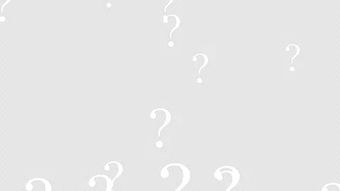 Fly up Animation question mark on black background. 4K MOV alpha channel Stock Footage 334578546
