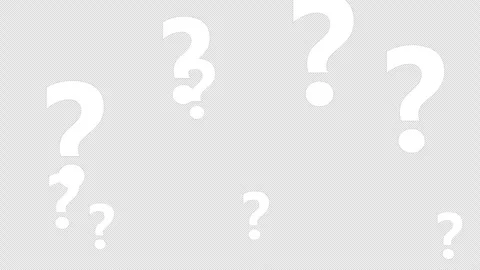 Fly up Animation question mark on black background. 4K MOV alpha channel Video stock 334578572
