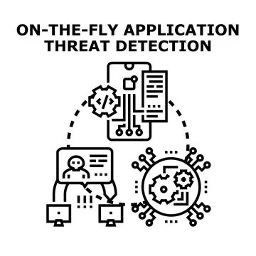 On the fly application threat detection and analysis Stock Illustration