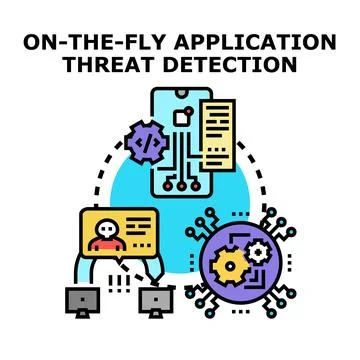 On the fly application threat detection and analysis Stock Illustration