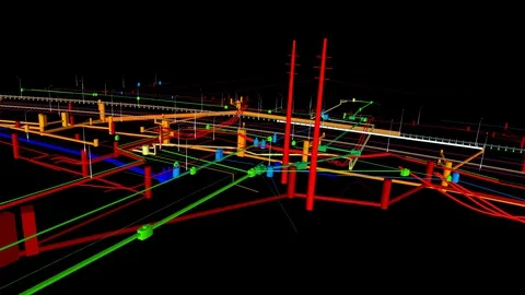 Fly aroun utilites 库存影片 128056876