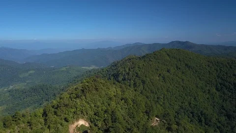 Fly around the beautiful mountains at Mae Hong Son, Thailand Stock Footage 101274668