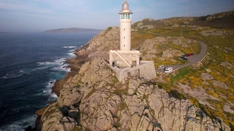 Fly Away At The Lighthouse Galicia Stock Footage 230449401