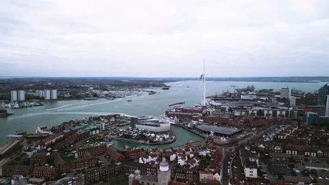 Fly back Harbour slow Daytime Video stock 234926833