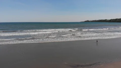 Fly by beach Stock Footage 109631448