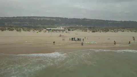 Fly on the Beach/ surf spot Video stock 172409996