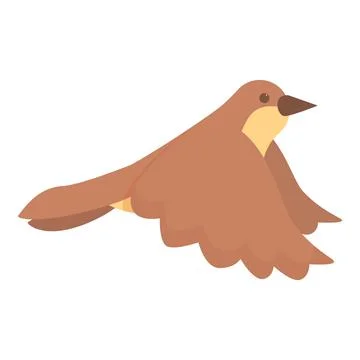 Fly bird icon cartoon vector. Tree bird Stock Illustration