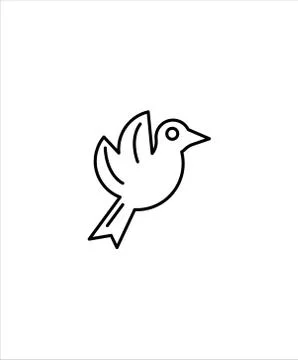 Fly bird line icon,vector best line icon. Stock Illustration