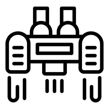 Fly board icon outline vector. Hydro flight device Stock Illustration