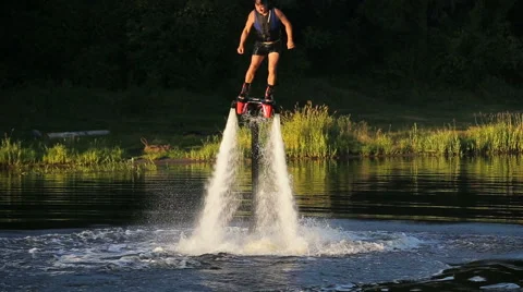 Fly board rider Stock Footage 67199340