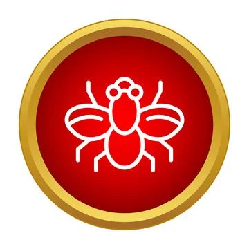 Fly bug pest control icon symbol web Stock Illustration