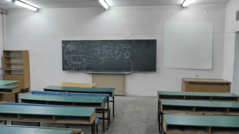 Fly Camera Moves Away From The Blackboard Stock Footage 151211203