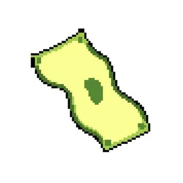 Fly cash pixel art vector illustration Stock Illustration
