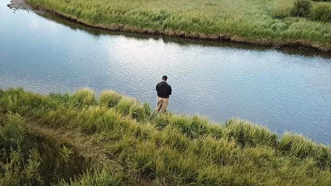 Fly caster Stock Footage 120756075