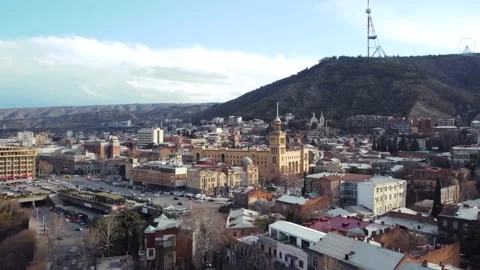 Fly in center of the city Stock Footage 168616180