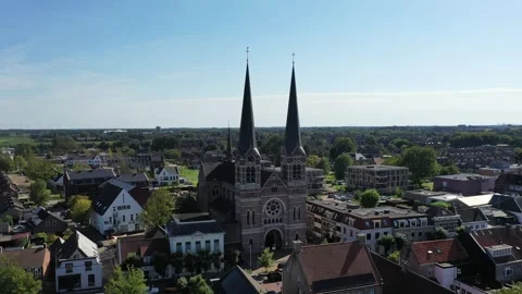 Fly by of a church Video stock 300026261