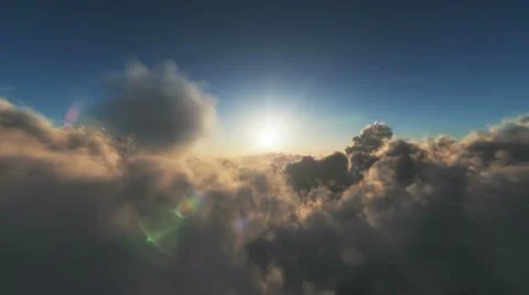 Fly in clouds Stock Footage