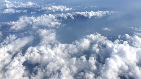 Fly in Clouds with Mountain Alps Video stock 97001156