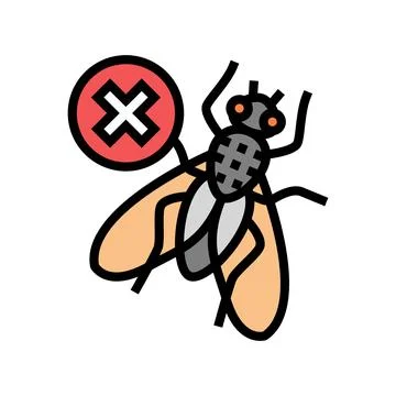 Fly control color icon vector illustration Stock Illustration