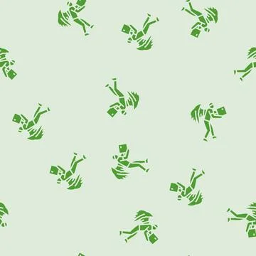 Fly courier glyph seamless pattern Illustrazione stock