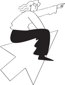 Fly Up the Cursor Illustration - Movement &amp; Pointer 스톡 일러스트